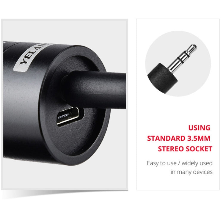 YELANGU YLG9930B MIC05 Micrófono de condensador de vídeo para entrevista profesional con cable de audio de 3,5 mm para videocámara DSLR y DV