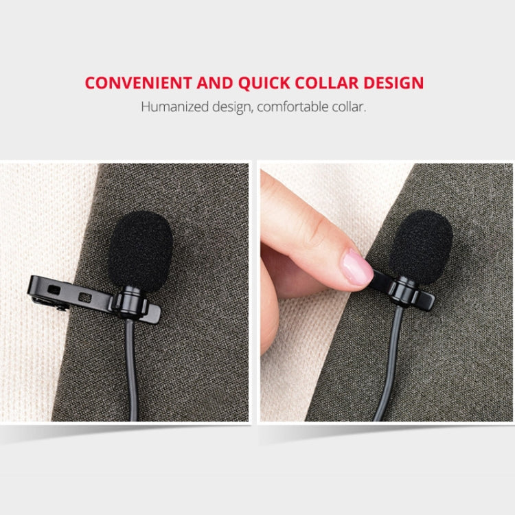 YELANGU YLG9926B MY2 Mini micrófono Lavalier para teléfonos móviles/tabletas/cámaras digitales