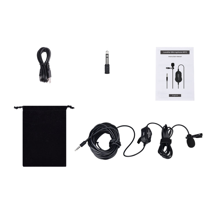 YELANGU YLG9926B MY2 Mini micrófono Lavalier para teléfonos móviles/tabletas/cámaras digitales