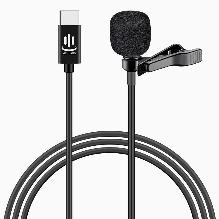 YICHUANG YC-LM10 Micrófono Lavalier de condensador con reducción de ruido inteligente USB-C / Type-C, longitud del cable: 1,5 m, YC-LM10