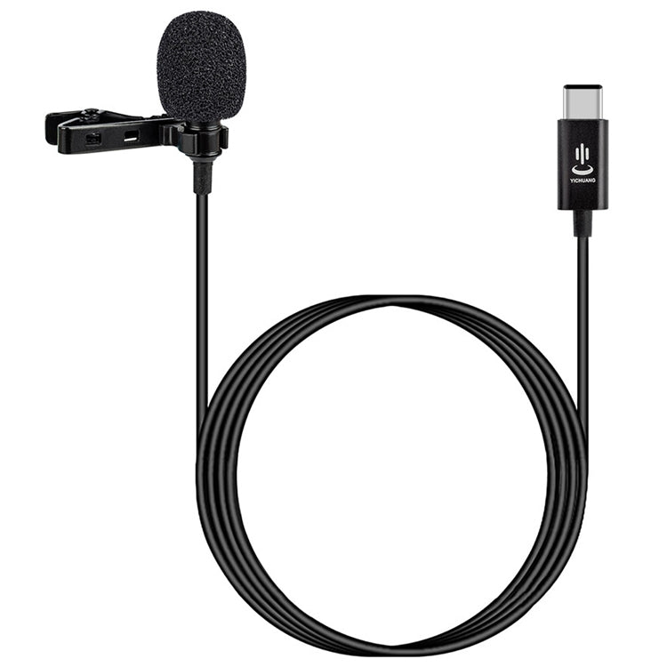 YICHUANG YC-LM10 Micrófono Lavalier de condensador con reducción de ruido inteligente USB-C / Type-C, longitud del cable: 1,5 m, YC-LM10