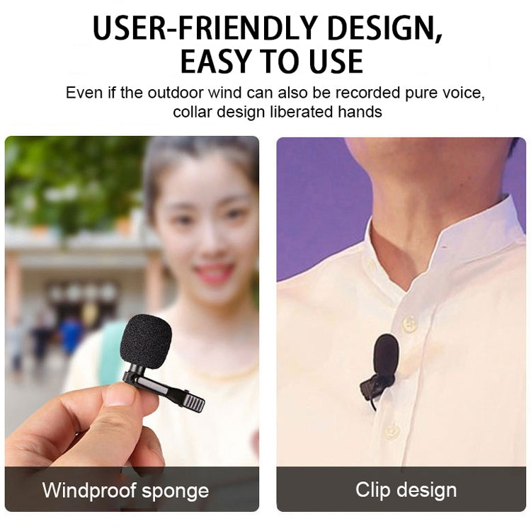 YICHUANG YC-LM10 Micrófono Lavalier de condensador con reducción de ruido inteligente USB-C / Type-C, longitud del cable: 1,5 m, YC-LM10