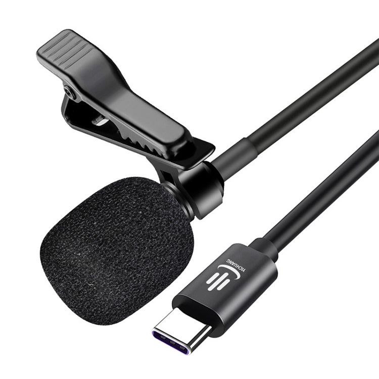 YICHUANG YC-LM10 Micrófono Lavalier de condensador con reducción de ruido inteligente USB-C / Type-C, longitud del cable: 1,5 m, YC-LM10