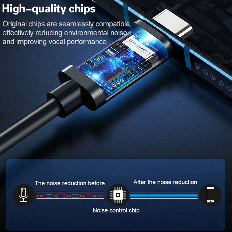 YICHUANG YC-LM10 Micrófono Lavalier de condensador con reducción de ruido inteligente USB-C / Type-C, longitud del cable: 1,5 m, YC-LM10