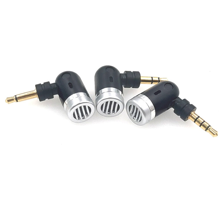 MK-5 4 niveles Pin 3,5mm enchufe chapado en oro teléfono móvil en vivo tableta portátil Mini micrófono curvo, 4 Level Pin