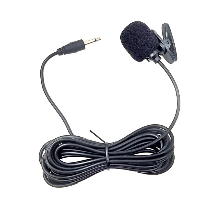 ZJ002MR Mono 2,5 mm Enchufe recto Visera solar para automóvil Intérprete inalámbrico Guía turístico Megáfono Lavalier Micrófono con cable, Longitud: 3 m, Mono 2.5mm