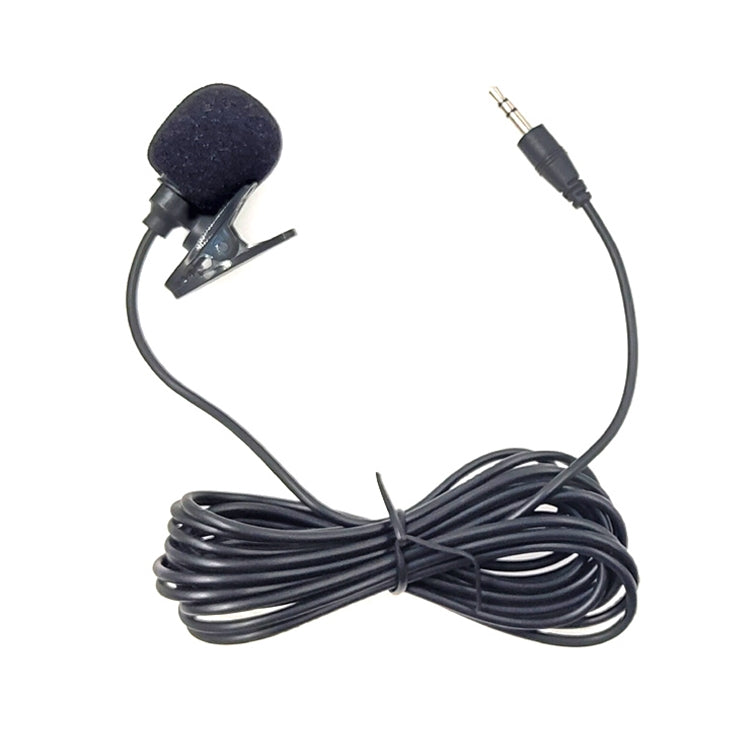 ZJ002MR Estéreo Conector recto de 3,5 mm Visera solar para automóvil Intérprete inalámbrico Guía turístico Megáfono Lavalier Micrófono con cable, Longitud: 3 m, Stereo 3.5mm