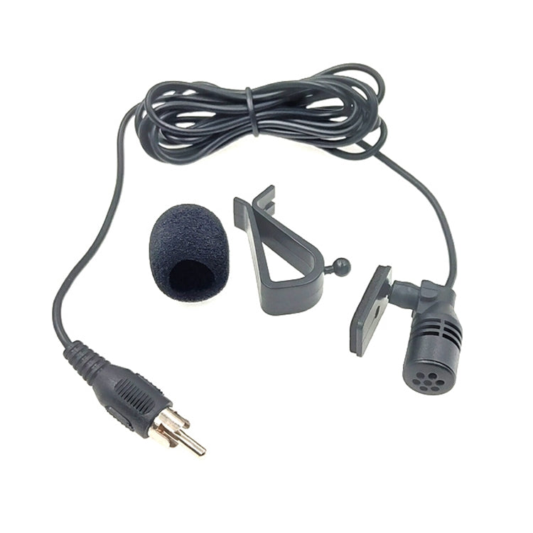 ZJ015MR RCA Lotus Plug Navegación para automóvil DVD Micrófono de pasta externa, Longitud: 3 m, RCA Lotus Plug