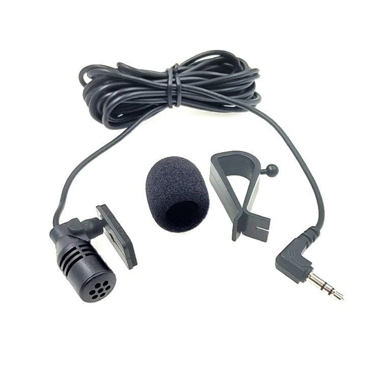 ZJ015MR Estéreo Conector de cabeza angular de 3,5 mm Navegación para automóvil DVD Micrófono de pasta externa, Longitud: 3 m, Stereo 3.5mm Angle Head