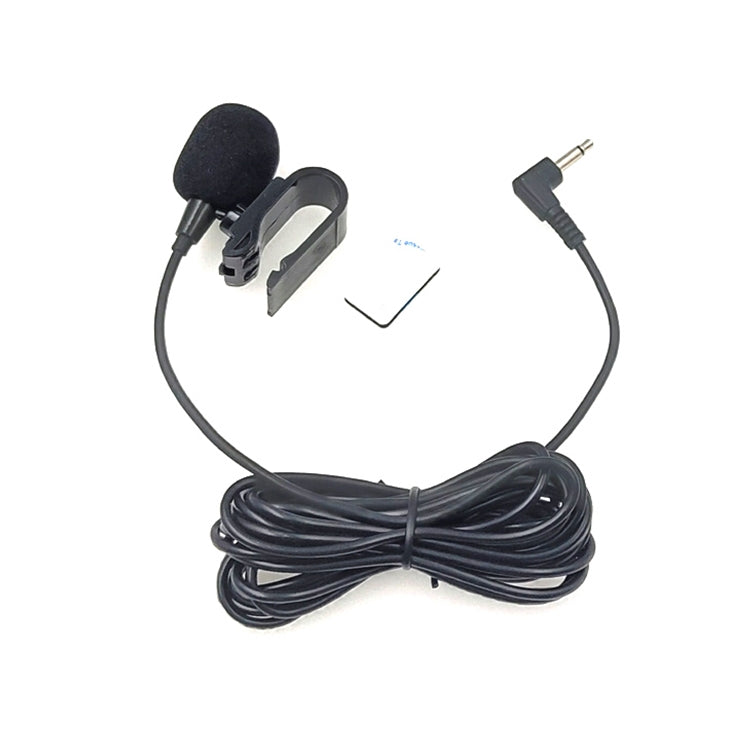 ZJ025MR Micrófono mono de solapa con clip adhesivo para GPS para automóvil / DVD con audio habilitado para Bluetooth, micrófono externo, longitud del cable: 3 m, codo de 90 grados, conector de 3,5 mm, Elbow 3.5mm Jack Mono