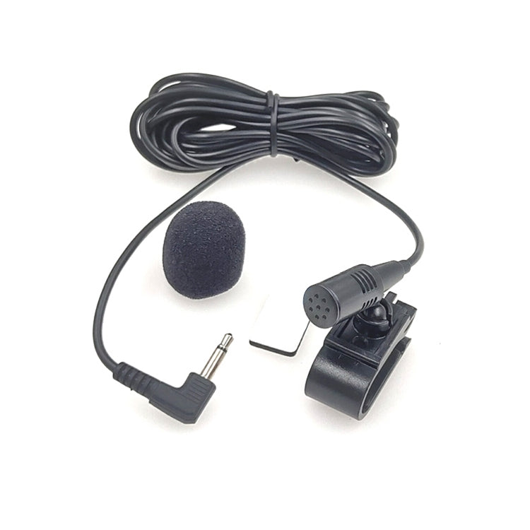 ZJ025MR Micrófono mono de solapa con clip adhesivo para GPS para automóvil / DVD con audio habilitado para Bluetooth, micrófono externo, longitud del cable: 3 m, codo de 90 grados, conector de 3,5 mm, Elbow 3.5mm Jack Mono