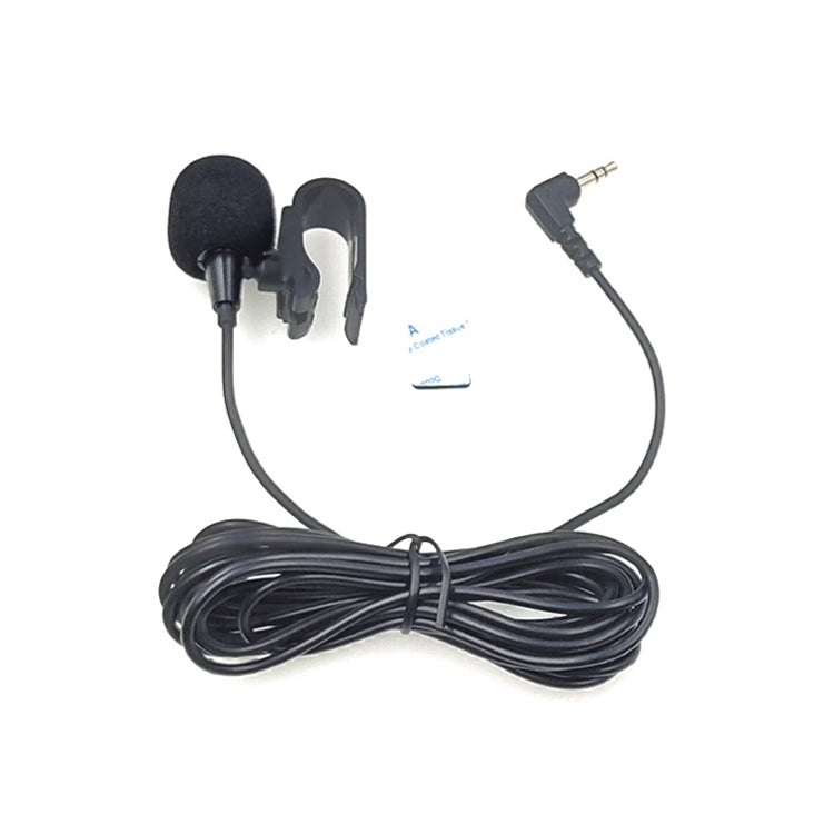 ZJ025MR Micrófono estéreo Lavalier con clip adhesivo para GPS para automóvil / Micrófono externo para DVD con audio habilitado para Bluetooth, Longitud del cable: 3 m, Codo de 90 grados Conector de 2,5 mm, Elbow 2.5mm Jack Stereo