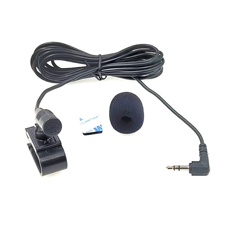 ZJ025MR Micrófono estéreo Lavalier con clip adhesivo para GPS para automóvil / Micrófono externo para DVD con audio habilitado para Bluetooth, Longitud del cable: 3 m, Codo de 90 grados Conector de 2,5 mm, Elbow 2.5mm Jack Stereo