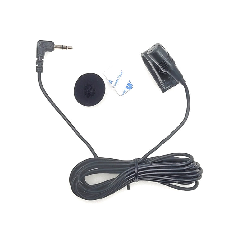 ZJ025MR Micrófono estéreo Lavalier con clip adhesivo para GPS para automóvil / Micrófono externo para DVD con audio habilitado para Bluetooth, Longitud del cable: 3 m, Codo de 90 grados Conector de 3,5 mm, Elbow 3.5mm Jack Stereo
