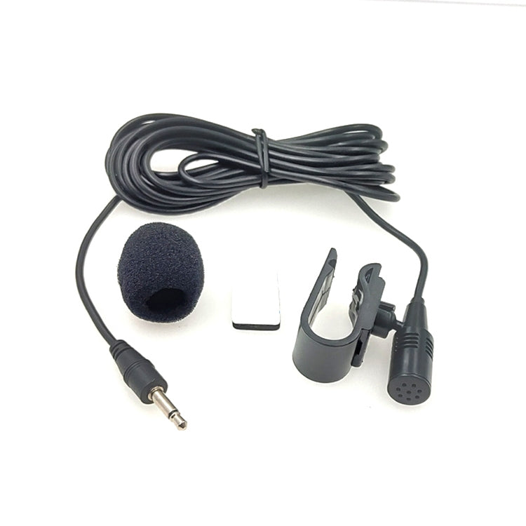 ZJ025MR Micrófono mono Lavalier con clip adhesivo y conector de 3,5 mm para GPS para automóvil / Micrófono externo para DVD de audio habilitado para Bluetooth, Longitud del cable: 3 m, 3.5mm Jack Stereo
