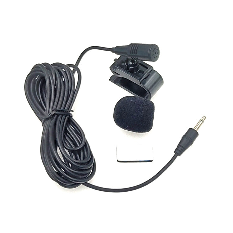 ZJ025MR Micrófono mono Lavalier con clip adhesivo y conector de 3,5 mm para GPS para automóvil / Micrófono externo para DVD de audio habilitado para Bluetooth, Longitud del cable: 3 m, 3.5mm Jack Stereo