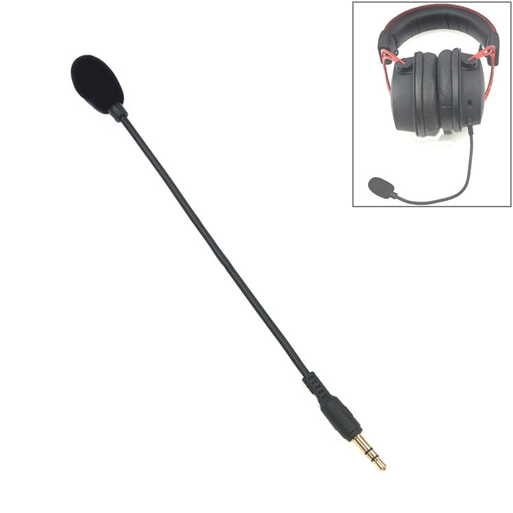 ZJ033MR-03 19cm estéreo 3,5mm enchufe recto auriculares para juegos tarjeta de sonido micrófono en vivo, 19cm Stereo Straight Plug