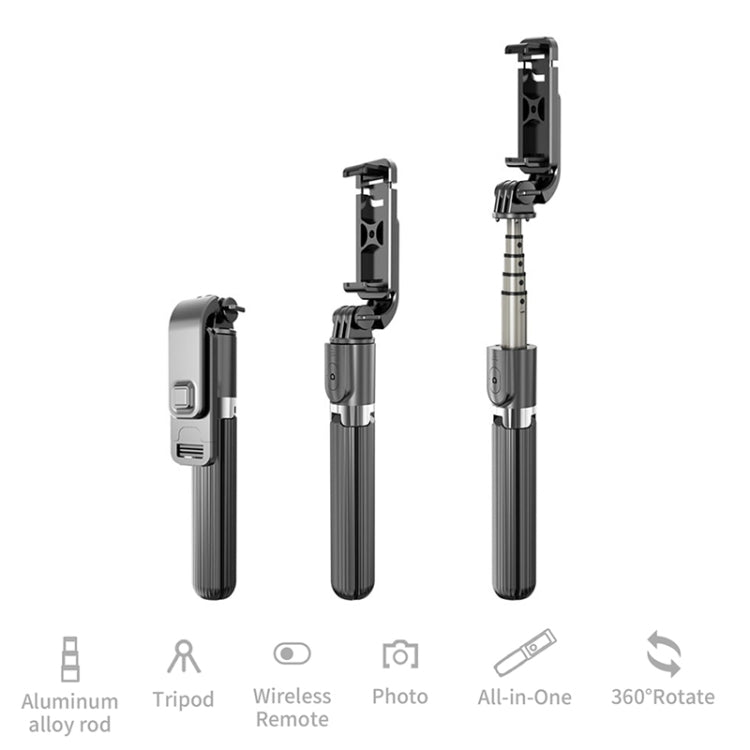 L03 Palo Selfie Trípode Bluetooth Plegable De Aleación De Aluminio, L03 White, L03 Black