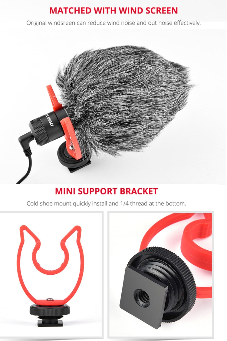 YELANGU MIC10 YLG9920A Micrófono de escopeta de vídeo condensador para entrevista profesional con cable de audio de 3,5 mm para videocámara DSLR y DV, Microphone