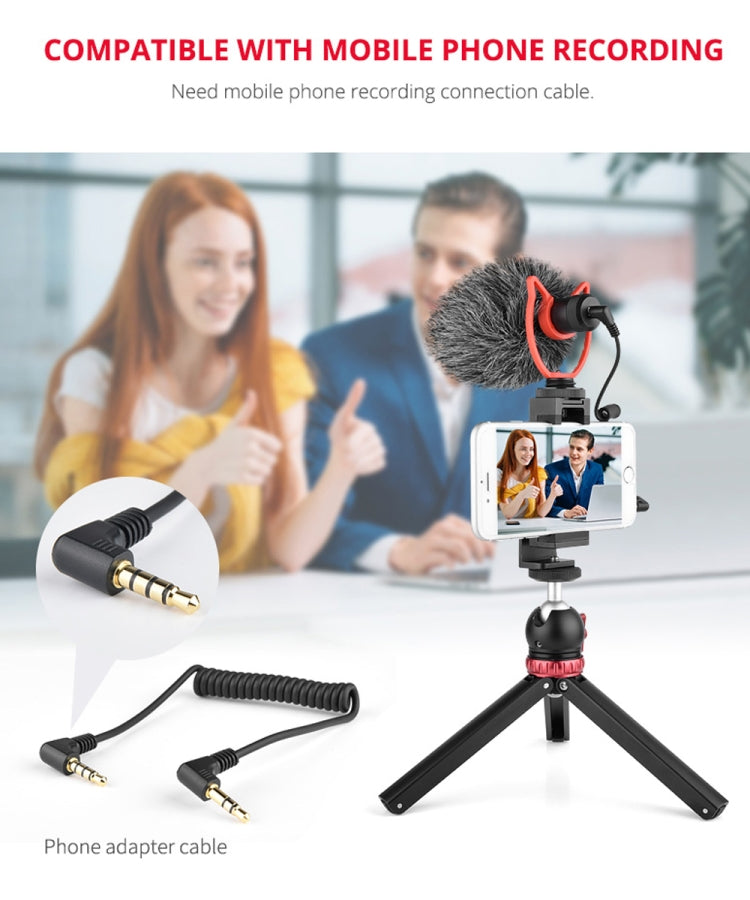 YELANGU MIC10 YLG9920A Micrófono de escopeta de vídeo condensador para entrevista profesional con cable de audio de 3,5 mm para videocámara DSLR y DV, Microphone