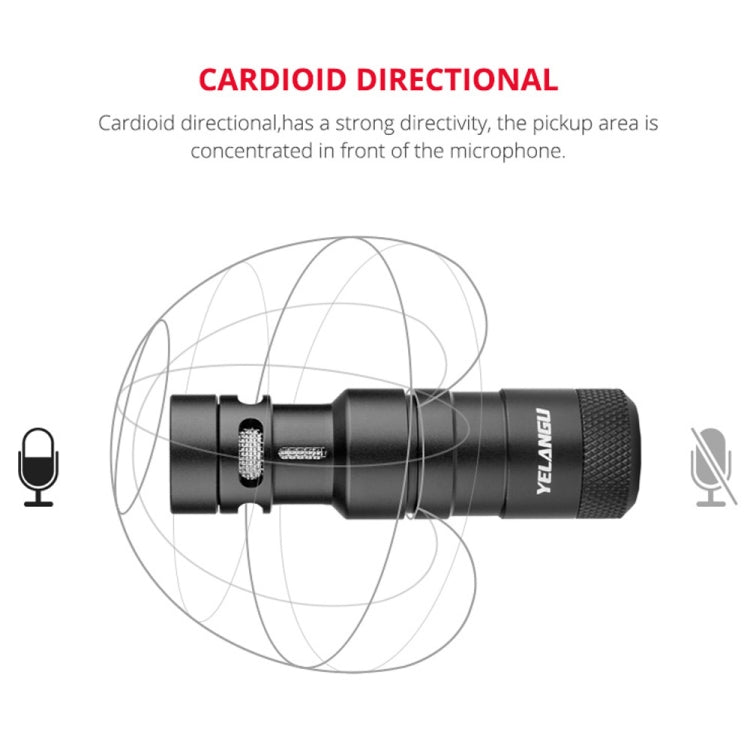 YELANGU MIC10 YLG9920A Micrófono de escopeta de vídeo condensador para entrevista profesional con cable de audio de 3,5 mm para videocámara DSLR y DV, Microphone