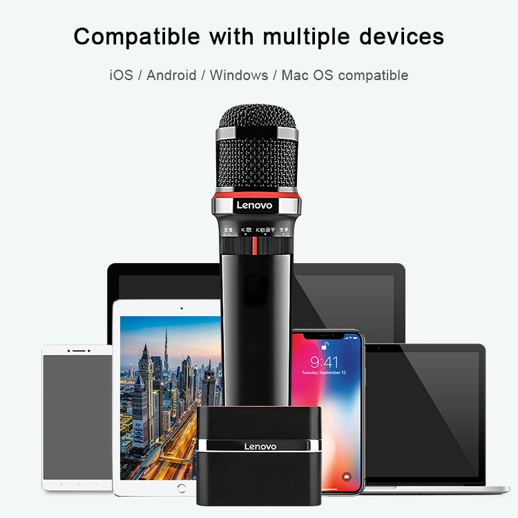 Original Lenovo UM20-U K Song micrófono Digital inalámbrico equipo de grabación en vivo con receptor inalámbrico
