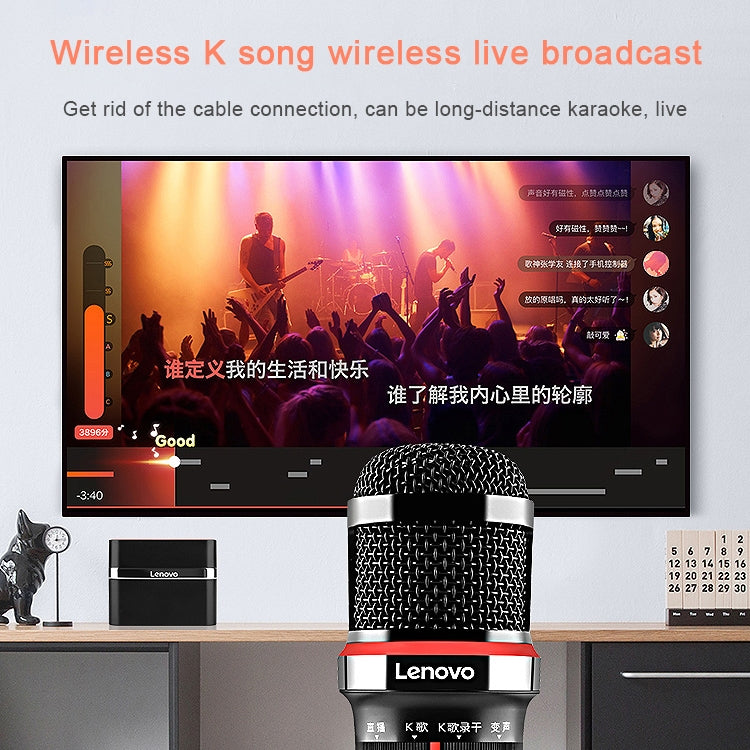Original Lenovo UM20-U K Song micrófono Digital inalámbrico equipo de grabación en vivo con receptor inalámbrico