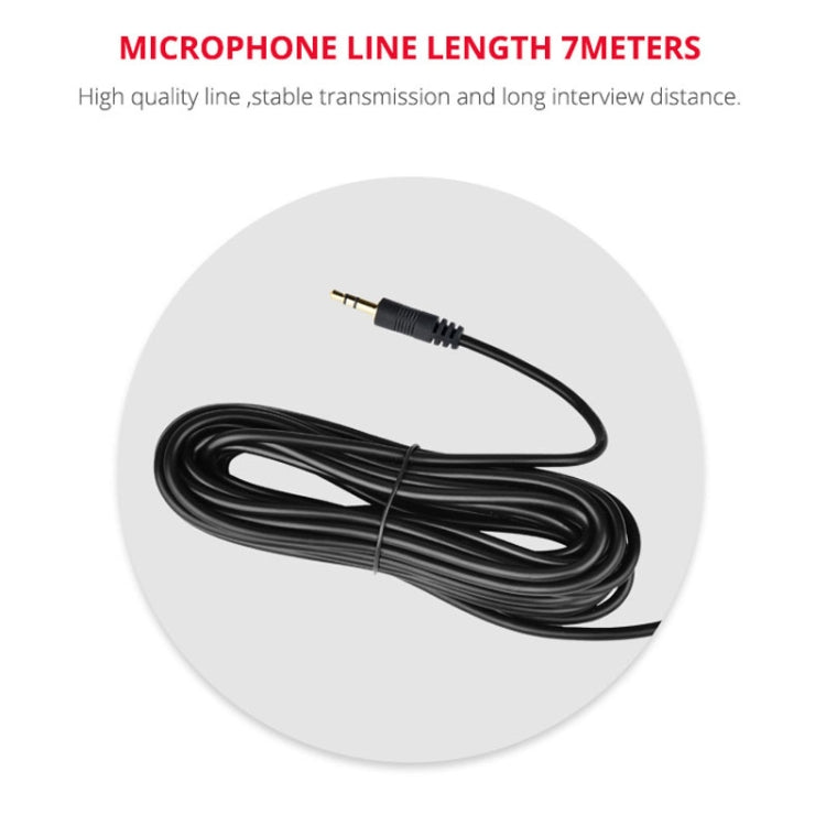 YELANGU YLG9933A MIC07 Micrófono de condensador de vídeo para entrevista profesional con adaptador de audio de 6,5 mm y cable de audio RXL de 3,5 mm