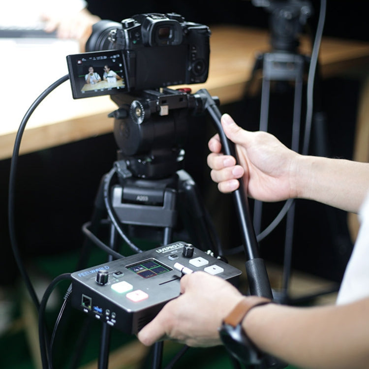 FEELWORLD LIVEPRO L1 Conmutador de producción en vivo de 4 canales para transmisión en vivo de medios multicámara con pantalla TFT de 2.0 pulgadas