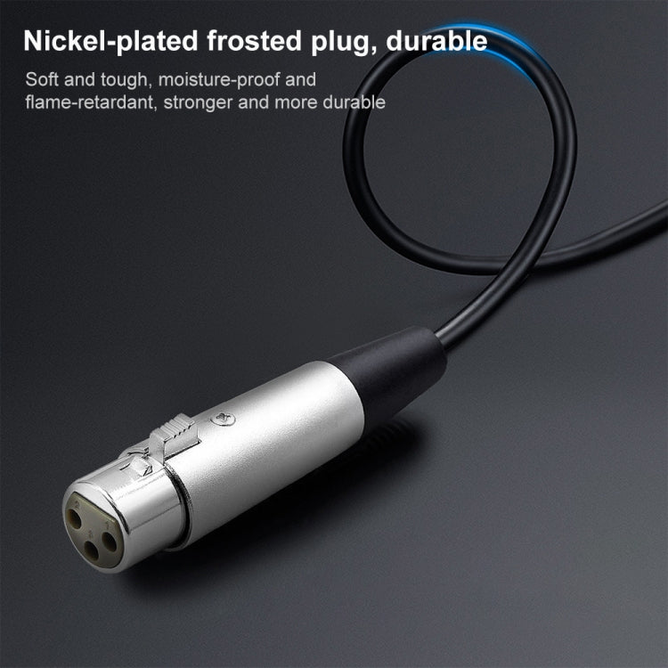 Cable de micrófono XLR hembra de 3 pines a mono blindado de 1/4 de pulgada (6,35 mm) de 5 m, Length: 5m