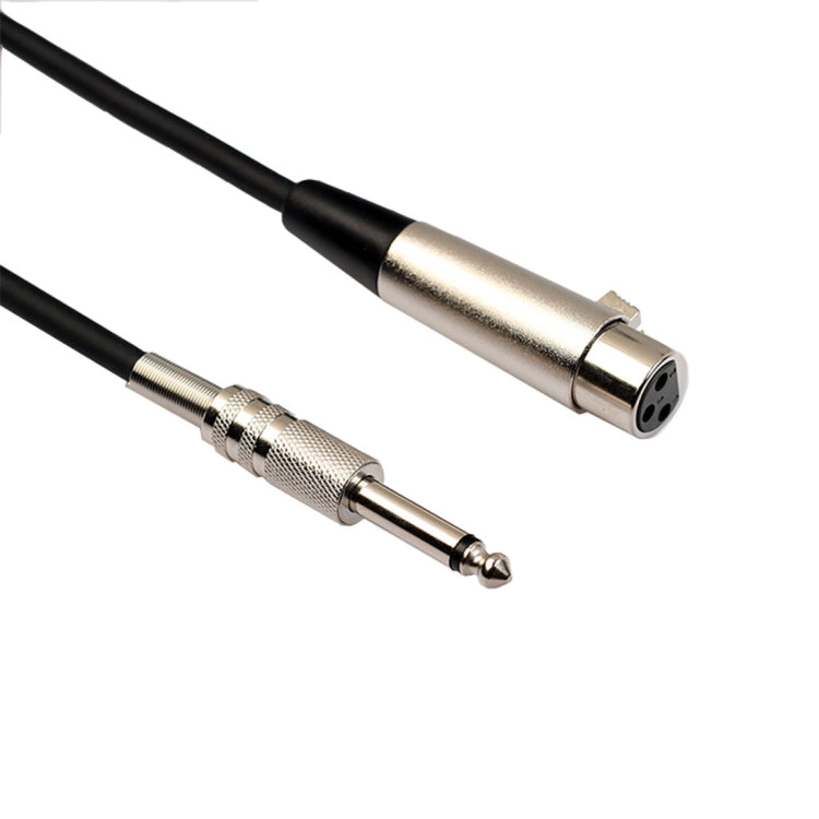 Cable de micrófono XLR hembra de 3 pines a mono blindado de 1/4 de pulgada (6,35 mm) de 10 m, Length: 10m