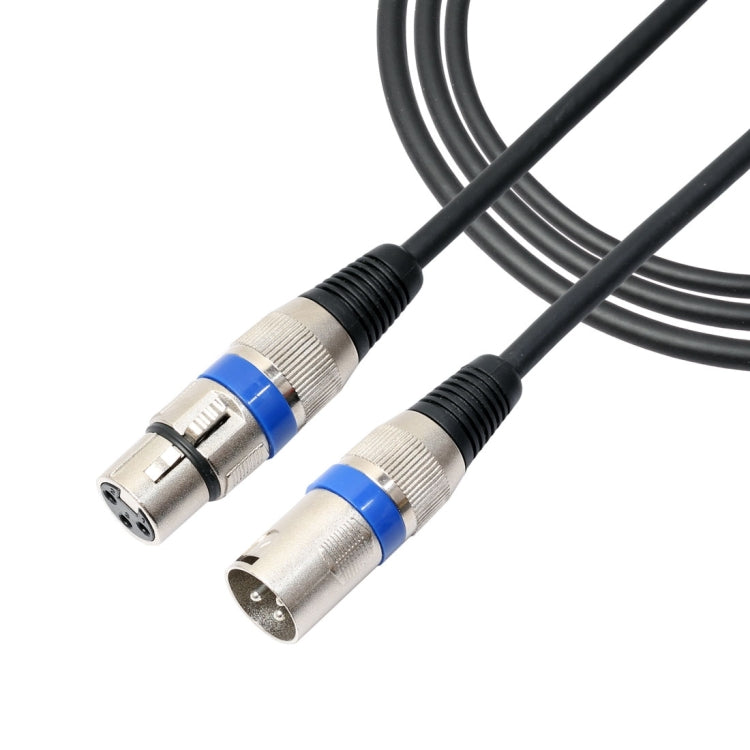 Cable blindado de micrófono XLR macho a XLR hembra de 1,8 m y 3 pines, cable de audio para micrófono, Length: 1.8m (Blue)