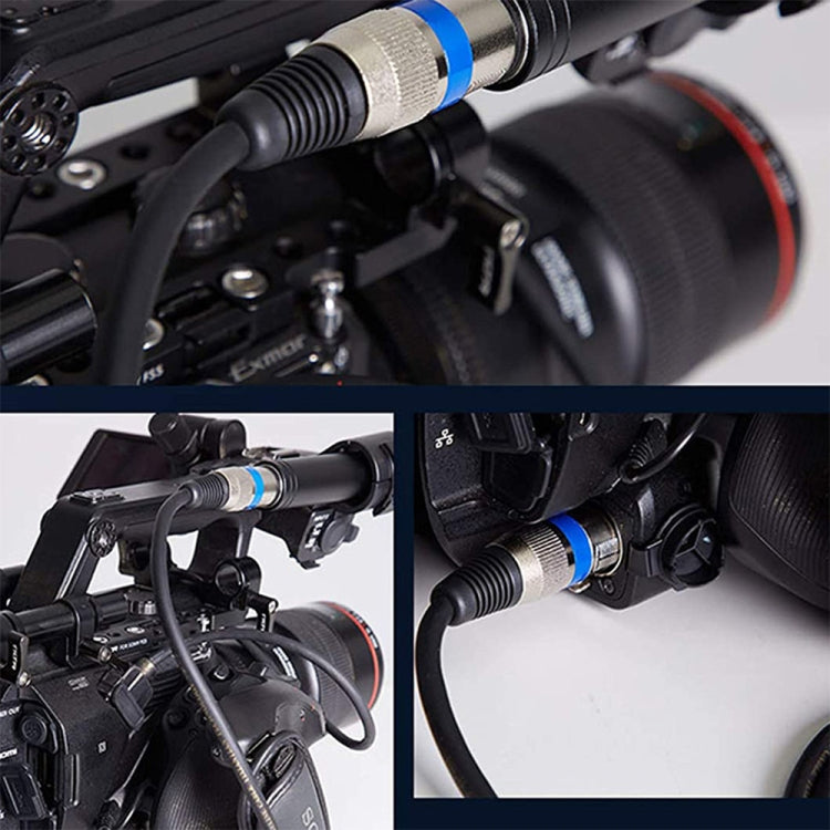 Cable blindado de micrófono XLR macho a XLR hembra de 3 m, 3 pines, cable de audio para micrófono, Length: 3m (Blue)