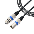 Cable blindado de micrófono XLR macho a XLR hembra de 5m de 3 pines Cable de audio para micrófono, Length: 5m (Blue)