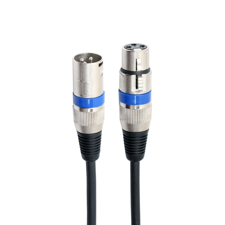 Cable blindado de micrófono XLR macho a XLR hembra de 3 pines de 10m Cable de audio para micrófono, Length: 10m (Blue)