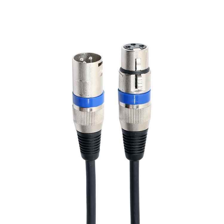 Cable blindado de micrófono XLR macho a XLR hembra de 3 pines de 1m Cable de audio para micrófono, Length: 1m (Blue)