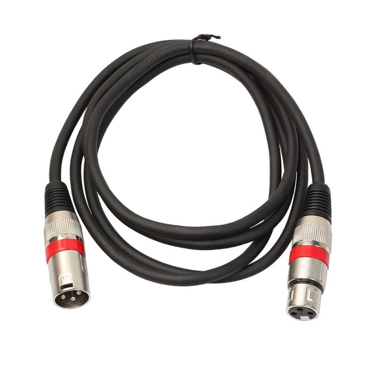 Cable blindado de micrófono XLR macho a XLR hembra de 1,8 m y 3 pines, cable de audio para micrófono, Length: 1.8m (Red)