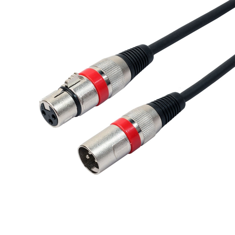 Cable blindado de micrófono XLR macho a XLR hembra de 3 pines de 1m Cable de audio para micrófono, Length: 1m (Red)