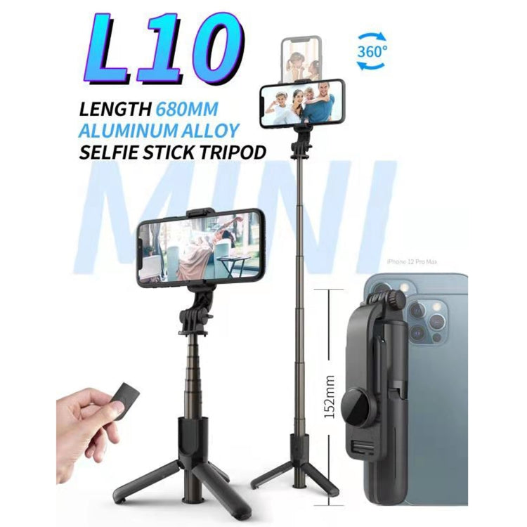 L10 Mini Bluetooth Selfie Stick Trípode Soporte para teléfono móvil, L10
