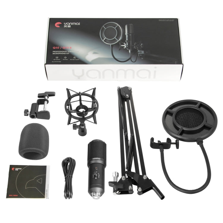Kit de micrófono de grabación USB Yanmai Q10B, Q10B