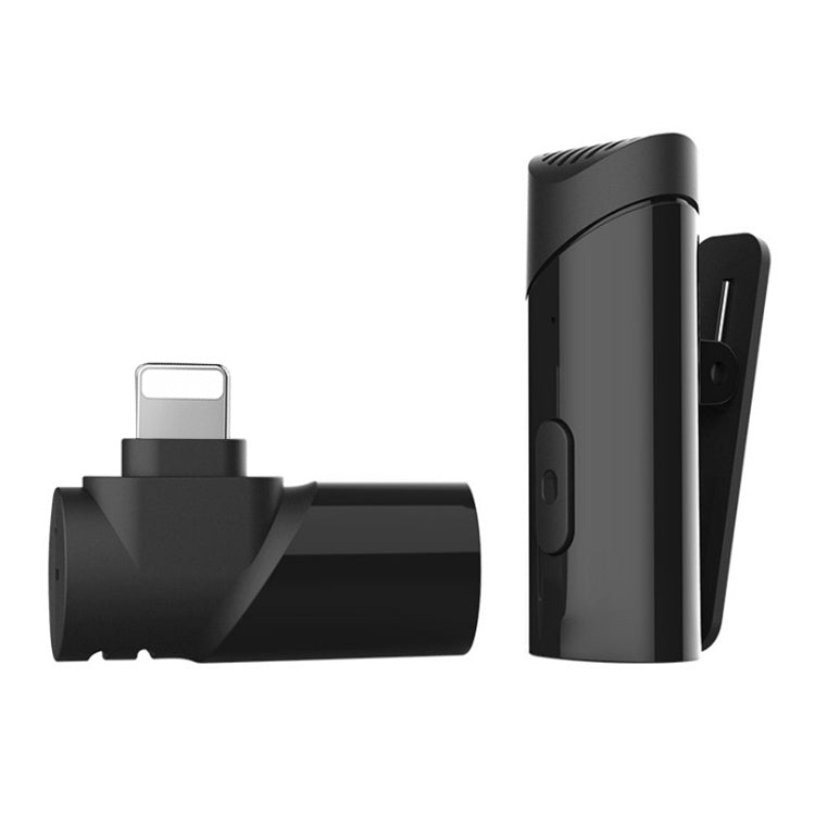 MY-M6 Micrófono inalámbrico portátil con puerto de 8 pines y reducción de ruido inteligente de 2,4 GHz con clip, 8 Pin