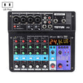 TEYUN NA6 Consola de mezcla pequeña de 6 canales Tarjeta de sonido para teléfono móvil Procesador de consola de grabación de computadora de transmisión en vivo, enchufe de EE. UU., NA6 US Plug