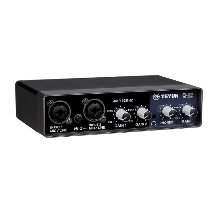 TEYUN Q-22 Tarjeta de sonido externa con micrófono Srive gratuito para computadora USB, Q-22