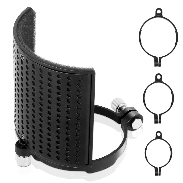 TEYUN PS-4x3 Micrófono de condensador Cubierta de soplado en forma de U Soporte de escritorio Clip de accesorio de audio, PS-4