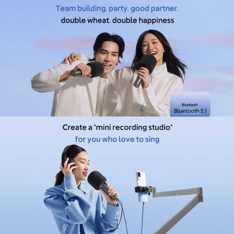 Original Xiaomi Mijia Bluetooth 5.1 Micrófono de karaoke con reducción de ruido estéreo