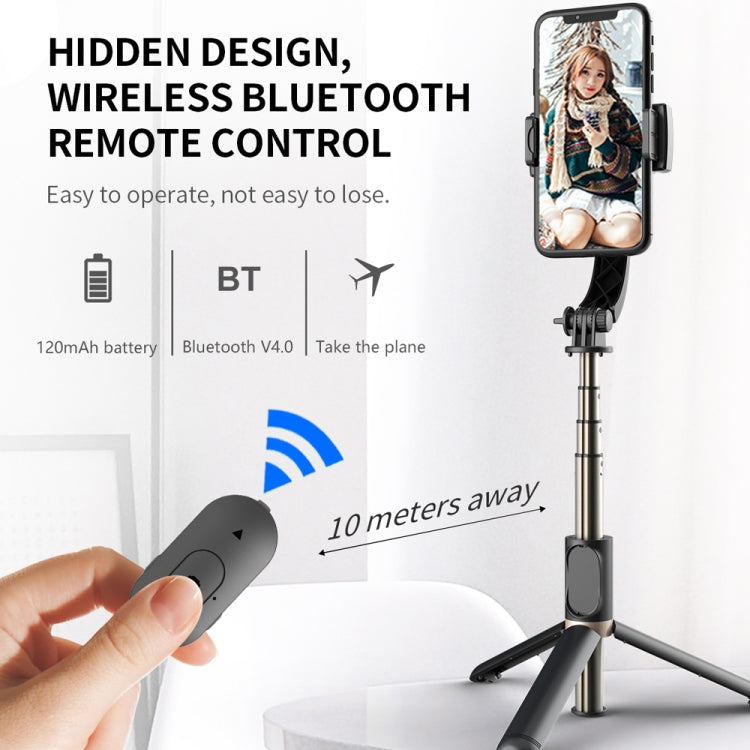 Q08 Estabilizador de cardán Bluetooth Control remoto Trípode Selfie Stick, Q08 (Black), Q08 (White)
