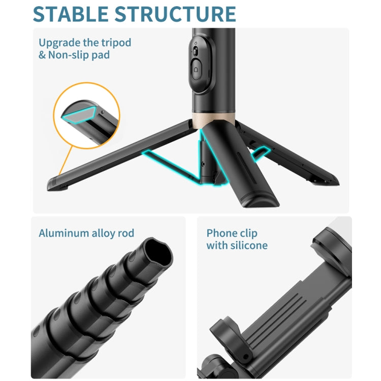 Q12 Diseño Oculto Reforzado Bluetooth Control Remoto Trípode Selfie Stick, Q12 (Black), Q12s (Pink), Q12 (White)