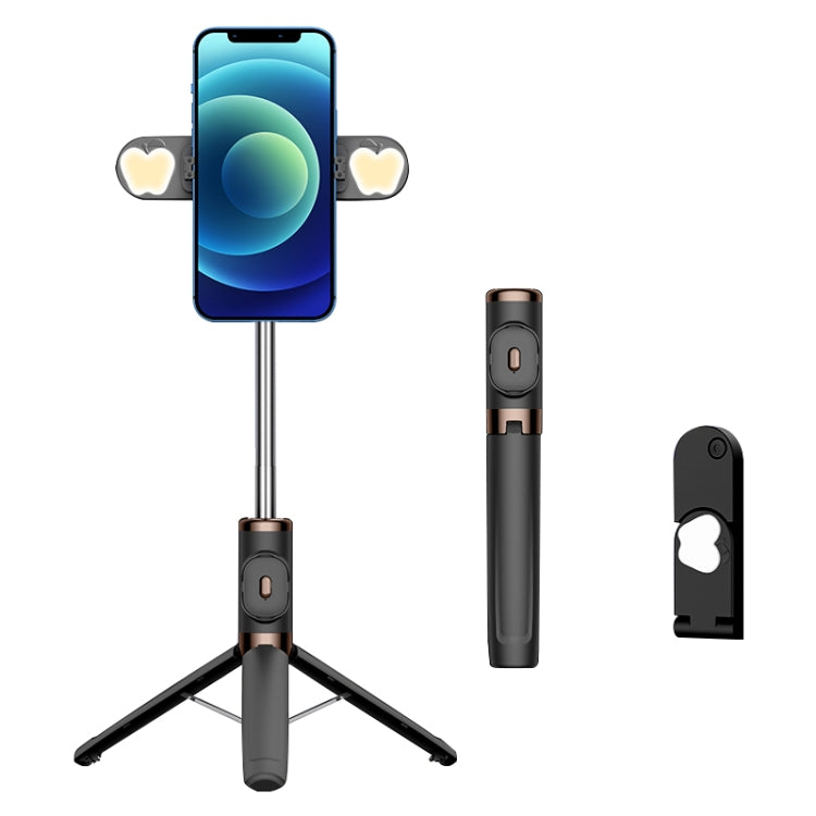 Palo selfie con trípode y luz de relleno dual con control remoto Bluetooth, Dual Fill Light (Black), Dual Fill Light (Green), Dual Fill Light (Red), Dual Fill Light (Yellow)