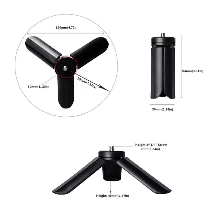 Trípode de plástico plegable portátil LUXCeO, Tripod
