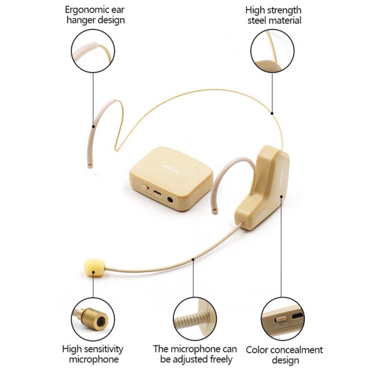 ASiNG WM03 2.4G Micrófono inalámbrico Auricular Micrófono Kit de altavoz Bluetooth, WM03 Black, WM03 White